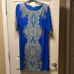 Studio one blue/green sheath dress 3x